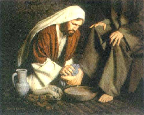 Jesus washing feet